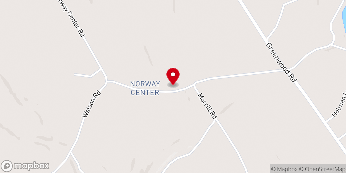 Map showing location of Norway Center Congregational Church