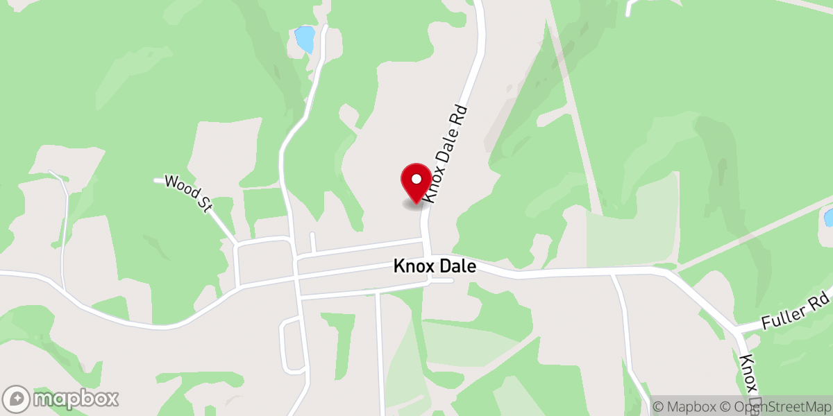 Map showing location of Knox Dale Church