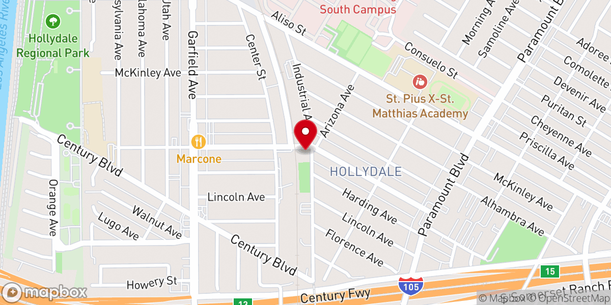 Map showing location of American Indian Bible Church