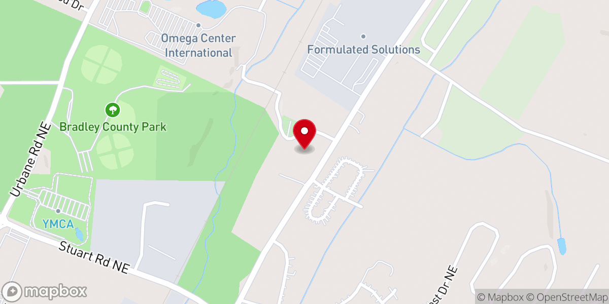 Map showing location of Perry Stone