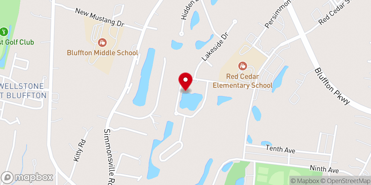 Map showing location of Live Oak Christian Church