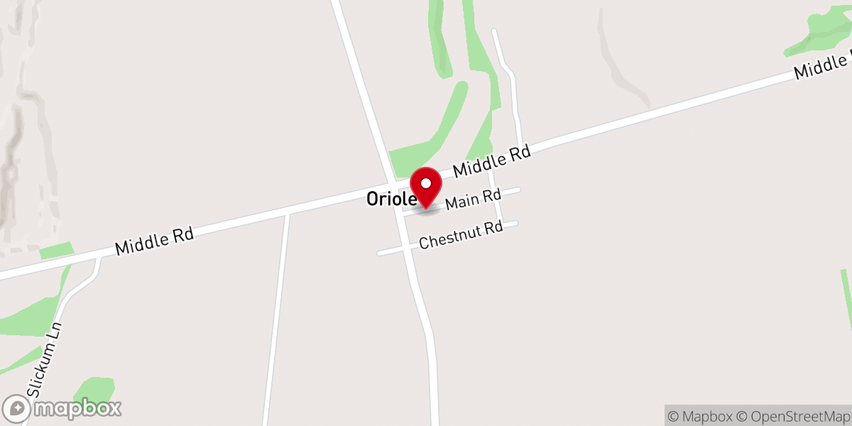 Map showing location of Antes Ft & Oriole Untd Methodist
