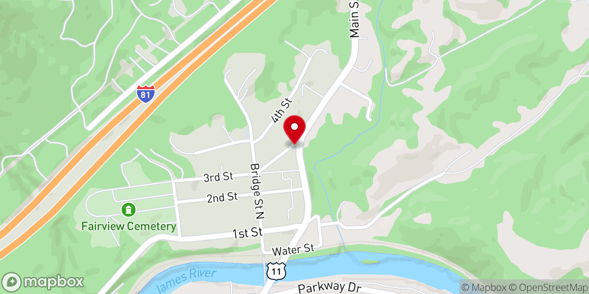 Map showing location of First Church of God In Christ