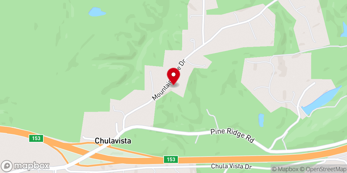 Map showing location of Mount Olive Baptist Church
