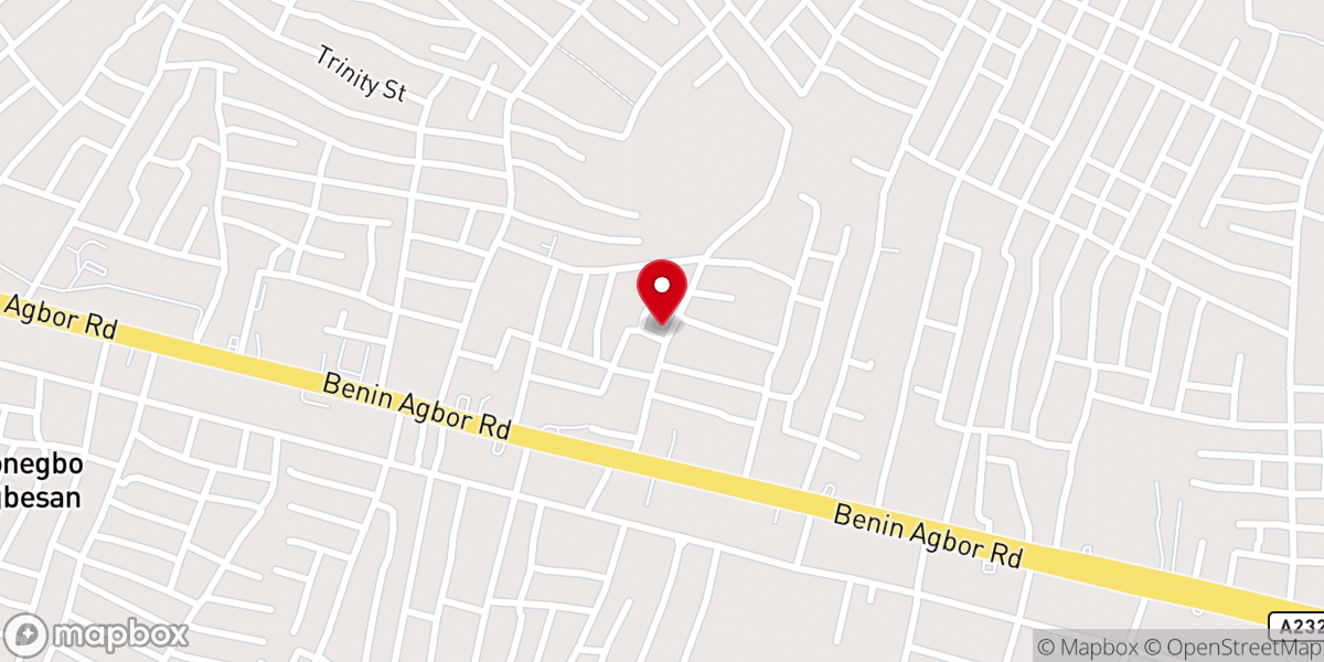 Map showing location of CHRIST APOSTOLIC CHURCH House of prayer Benin City