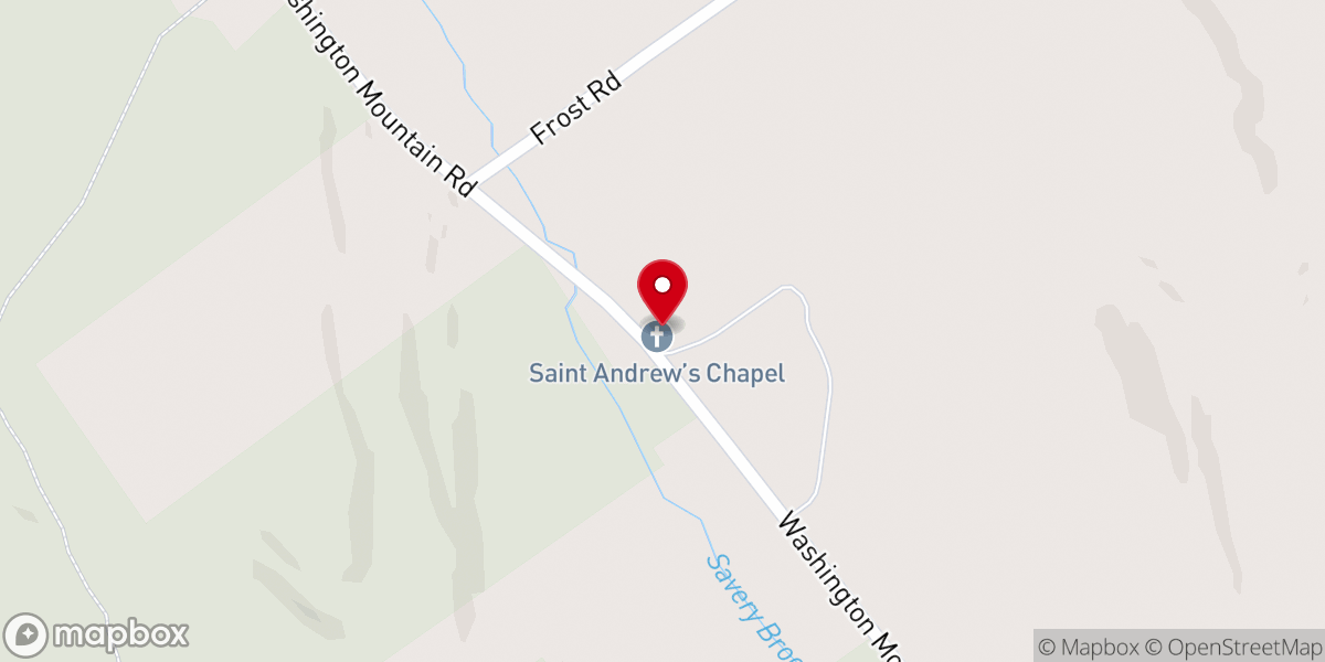Map showing location of Saint Andrews Chapel