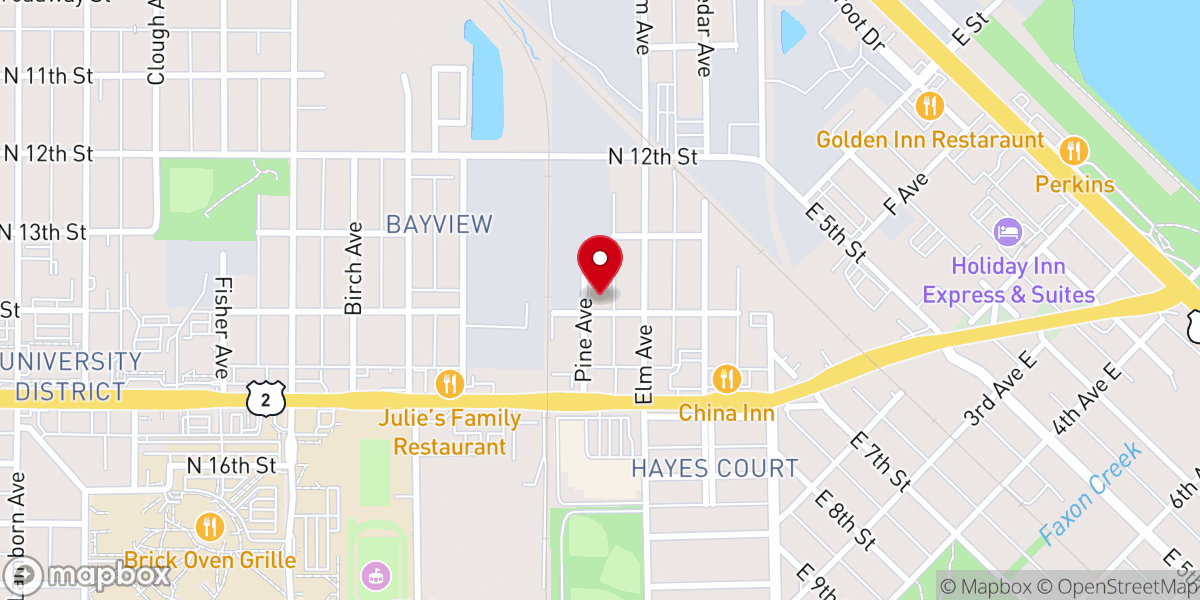 Map showing location of Twin Ports Outreach