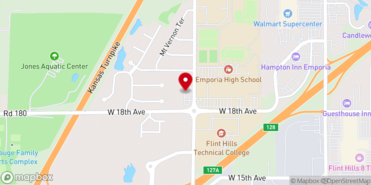 Map showing location of Life Church