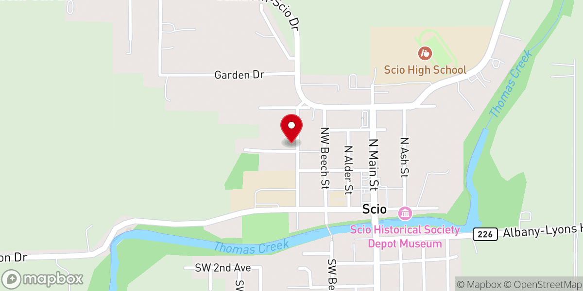 Map showing location of St Bernard Church