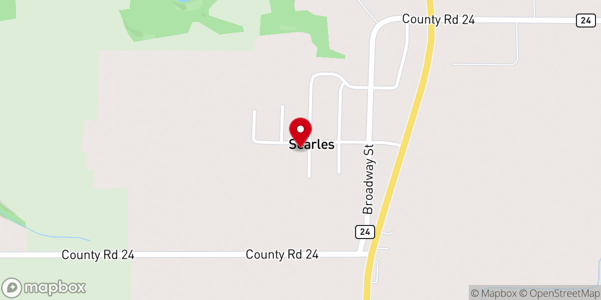 Map showing location of Saint John's Catholic Church