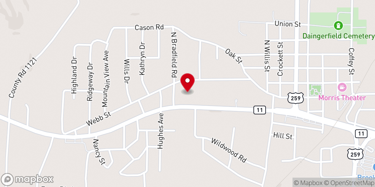 Map showing location of Daingerfield Church Of Christ - Food Pantry