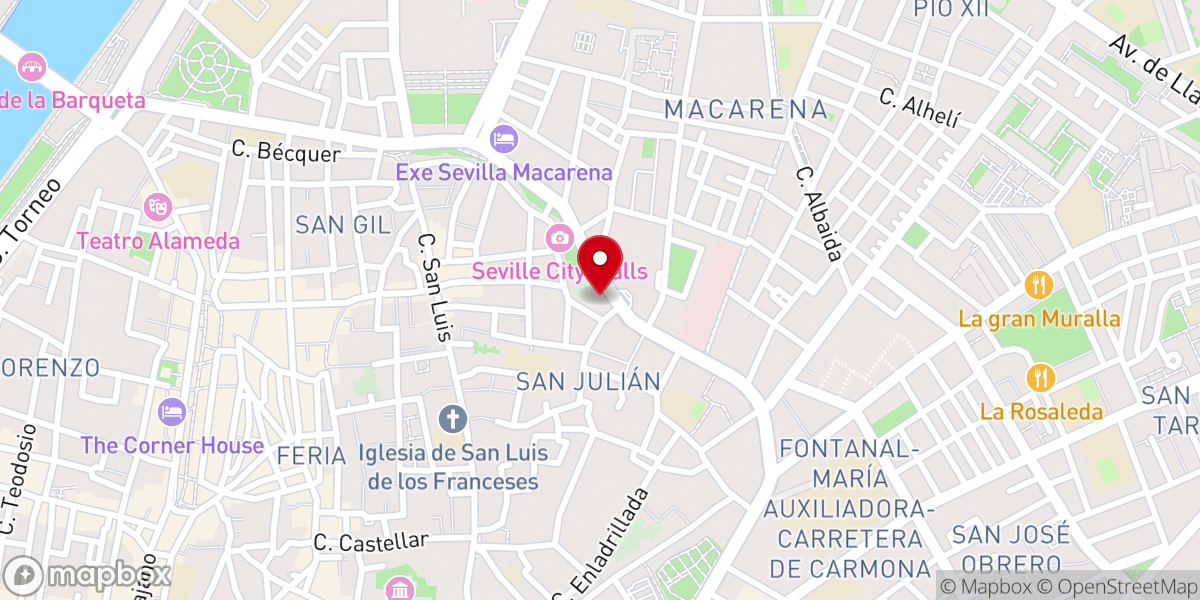 Map showing location of Iglesia de San Hermenegildo