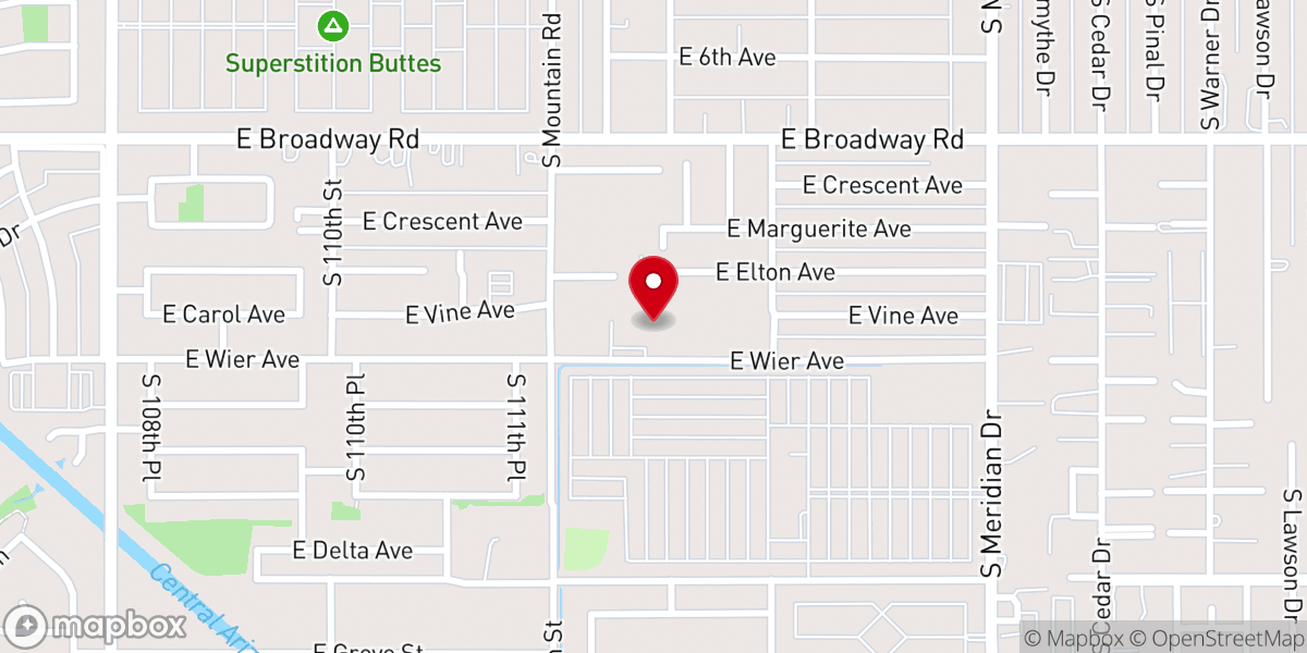 Map showing location of Valley Baptist Church/Iglesia Bautista Del Valle
