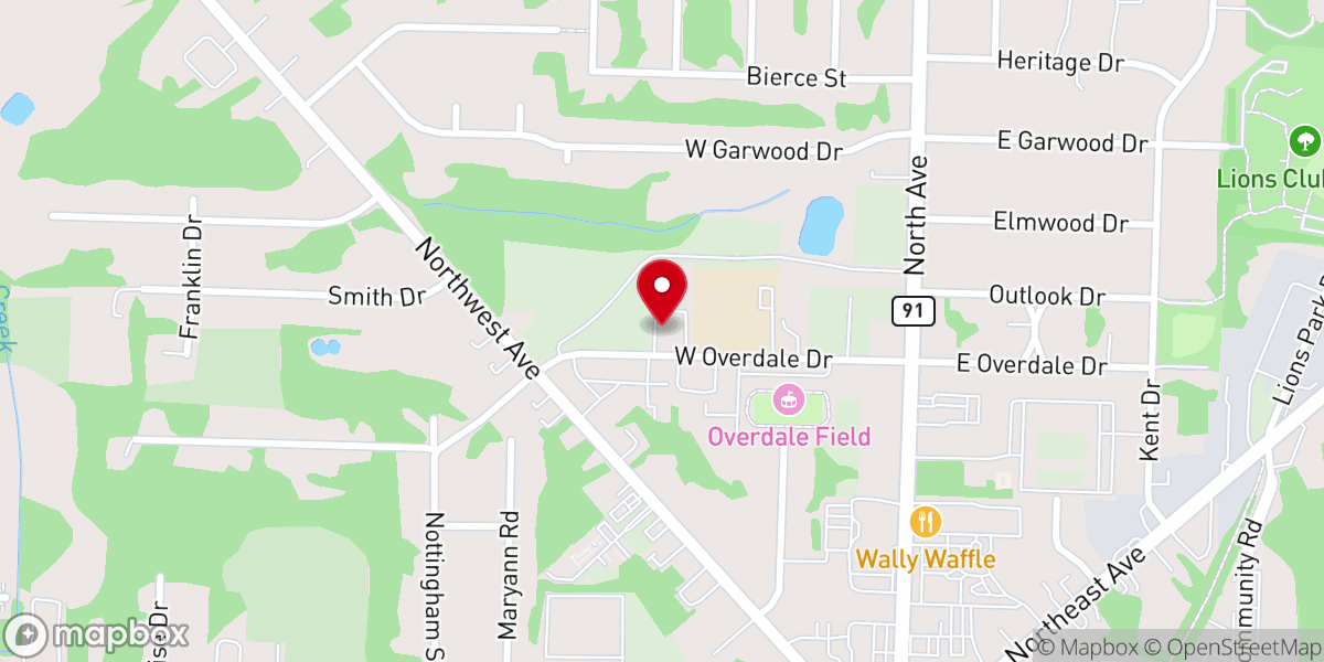 Map showing location of Faith Bible Fellowship