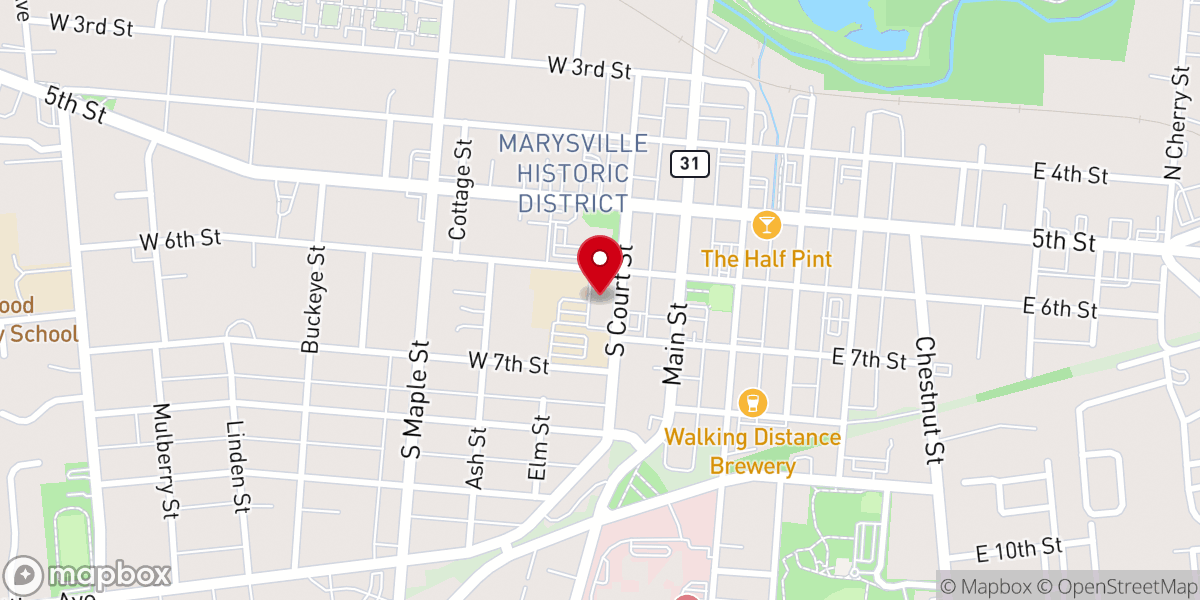 Map showing location of Central Ohio Emmaus Community