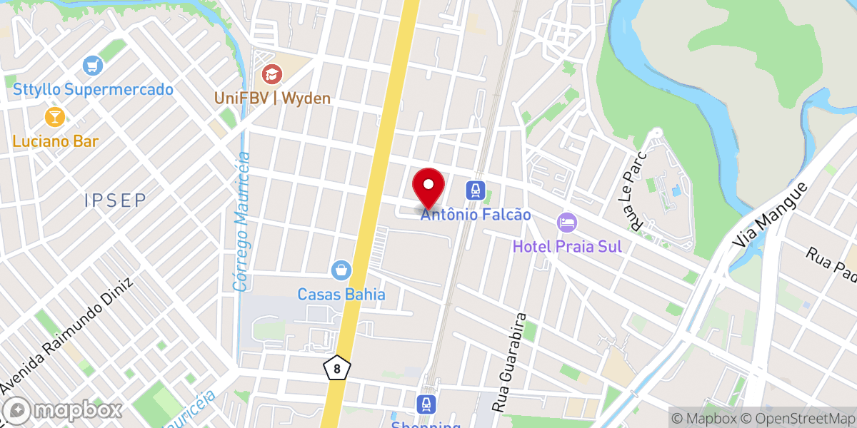 Map showing location of Igreja do Amor - Zona Sul