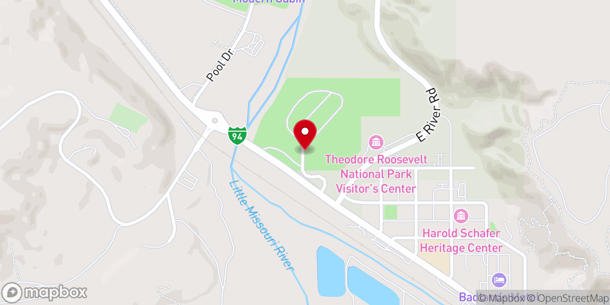 Map showing location of De Mores Packing Plant Ruins
