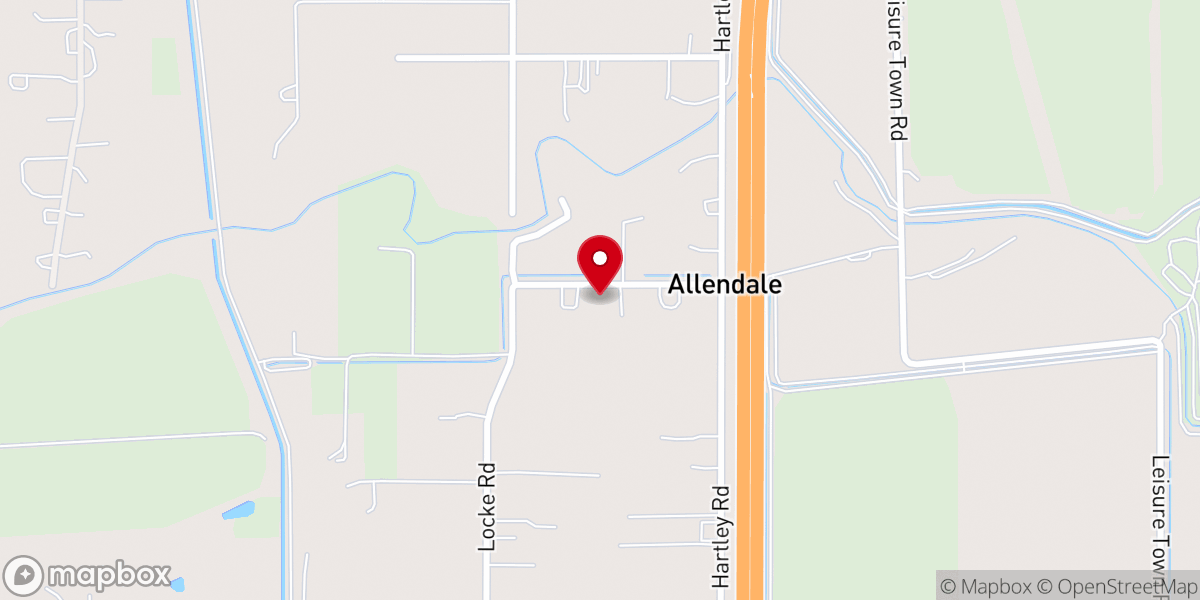Map showing location of Allendale Union Chapel