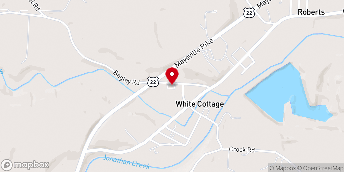 Map showing location of White Cottage Church of the Brethren