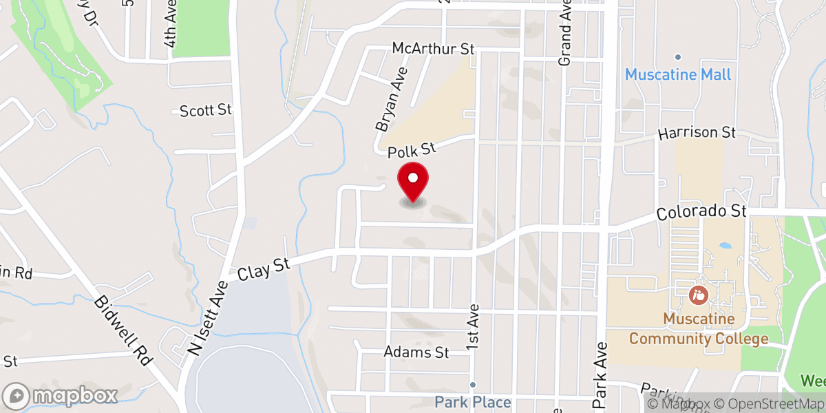 Map showing location of Sycamore Baptist Church