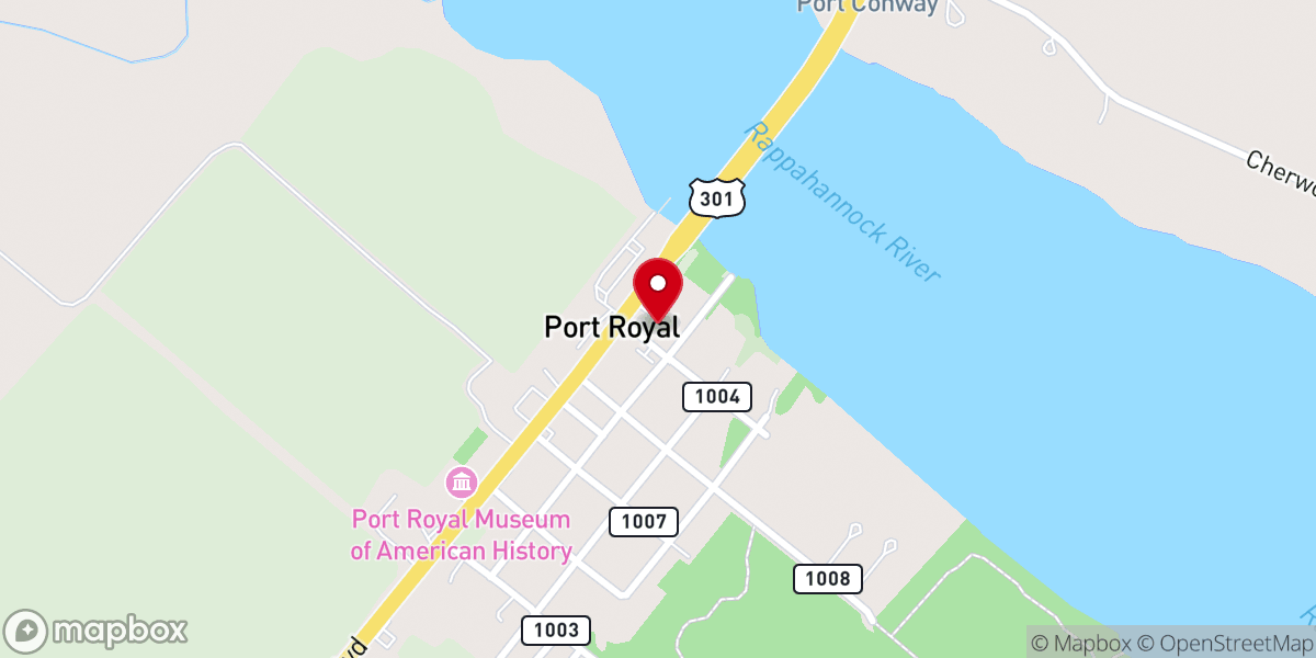 Map showing location of Memorial Baptist Church