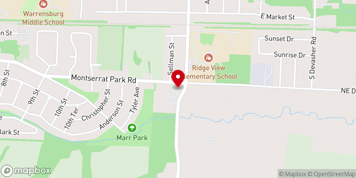 Map showing location of Scared Heart Parish