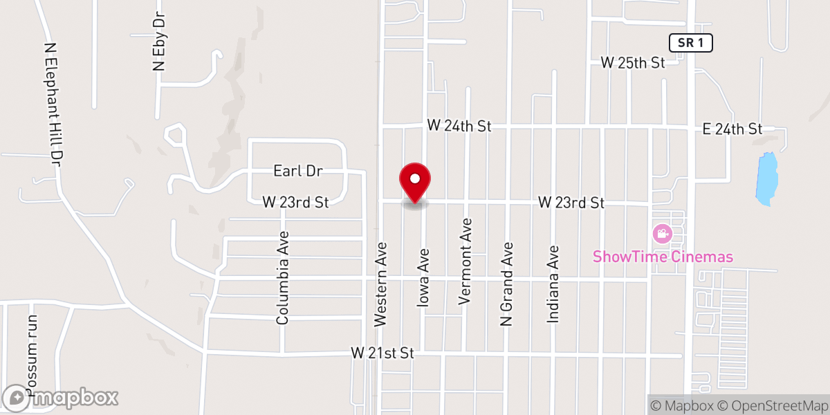 Map showing location of Bethel Apostolic Church