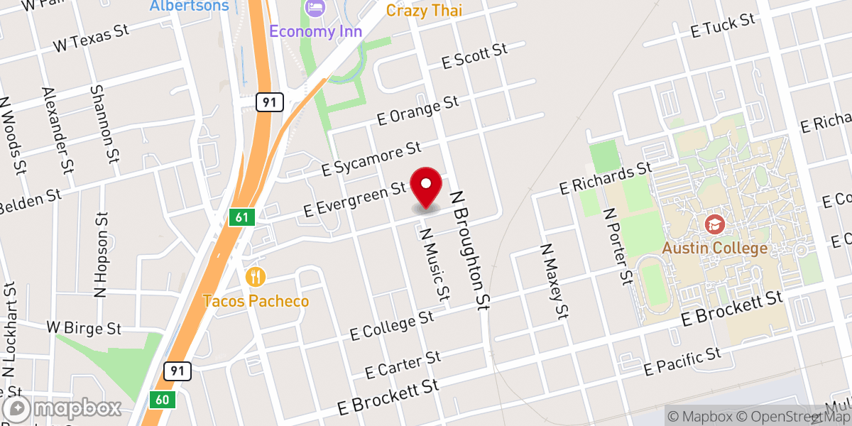 Map showing location of Mount Carmel Church of God in Christ