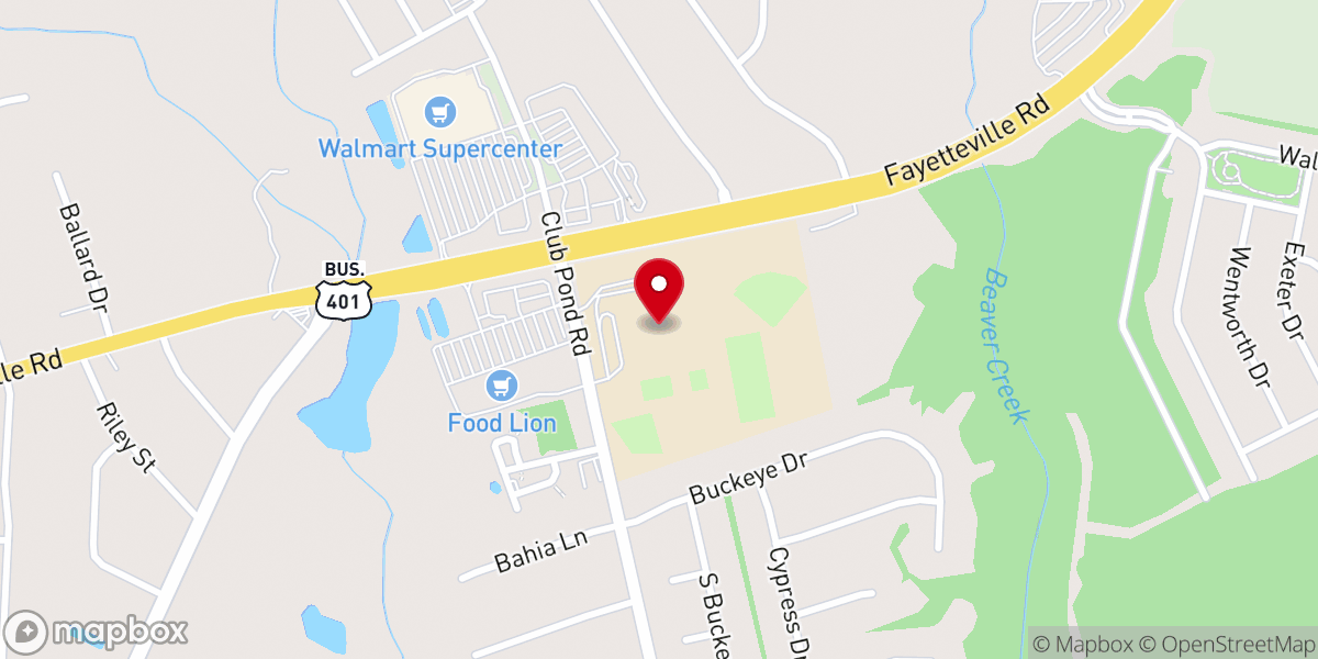 Map showing location of Manna Church Raeford Site