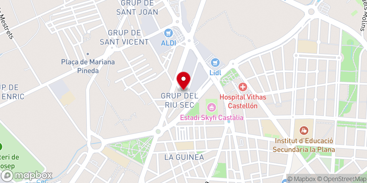 Map showing location of Iglesia Evangélica Pentecostal Asamblea de Dios Comademat-España Castellón de la Plana