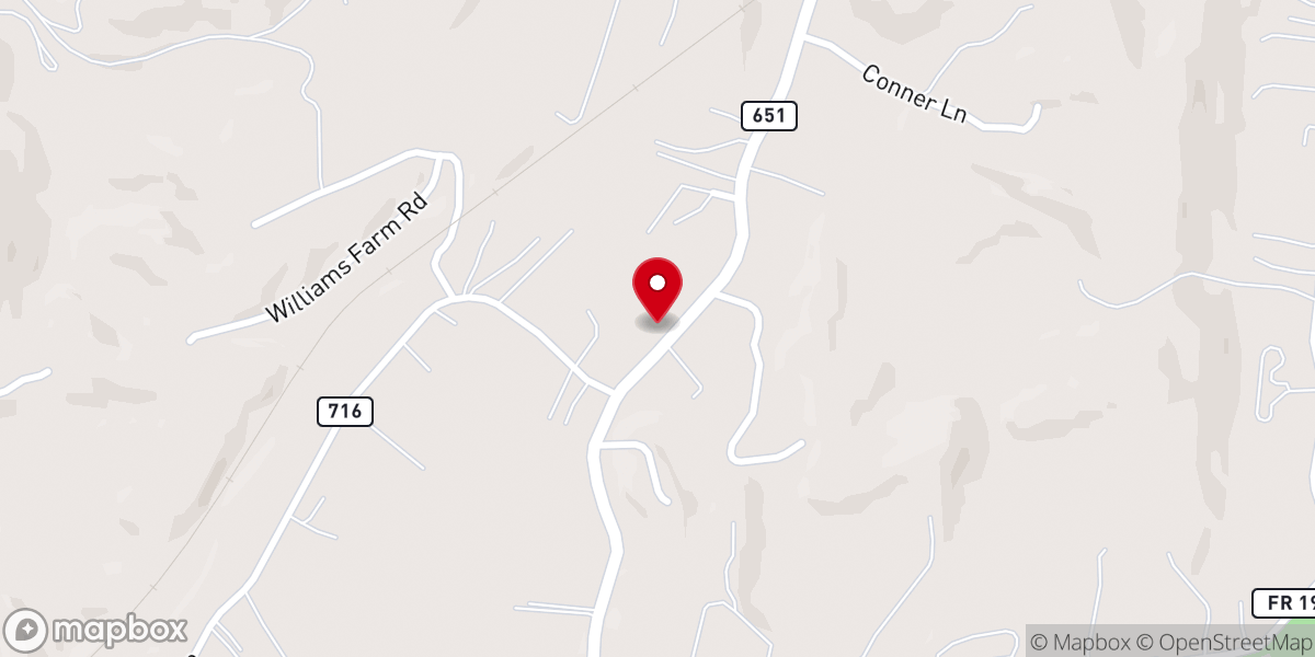 Map showing location of Cave Rock Baptist Church