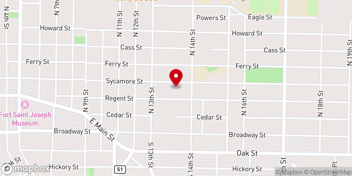 Map showing location of North American Lutheran Church