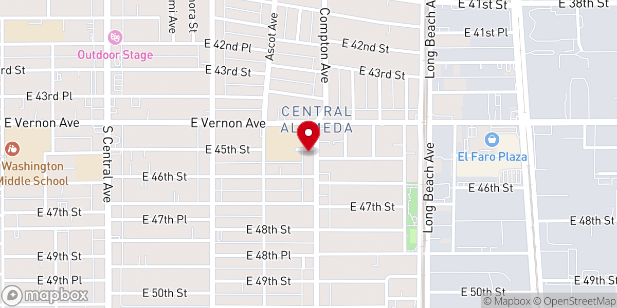 Map showing location of Israel Missionary Baptist Church