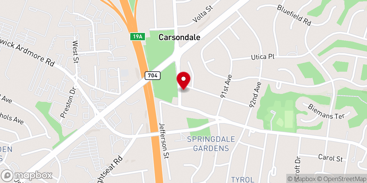 Map showing location of Celestial Church of Christ Ebenezer Parish Maryland