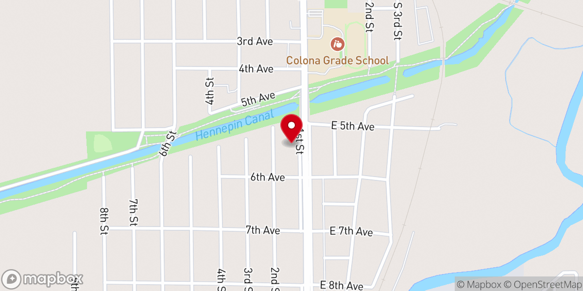 Map showing location of Grace Community Church of the Nazarene