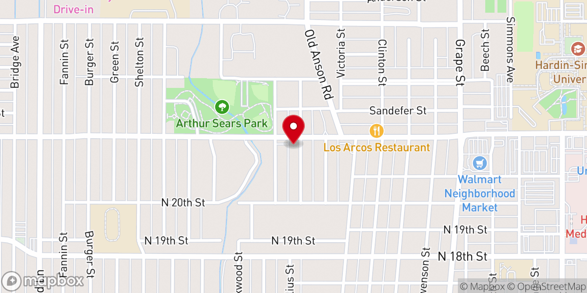 Map showing location of Graham St Iglesia De Cristo
