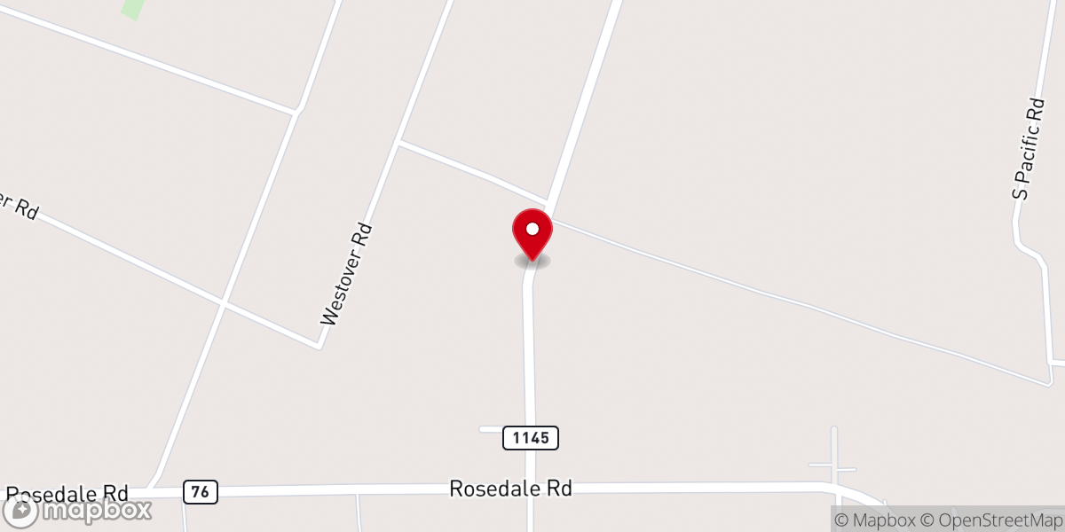 Map showing location of Brown Chapel Baptist Church