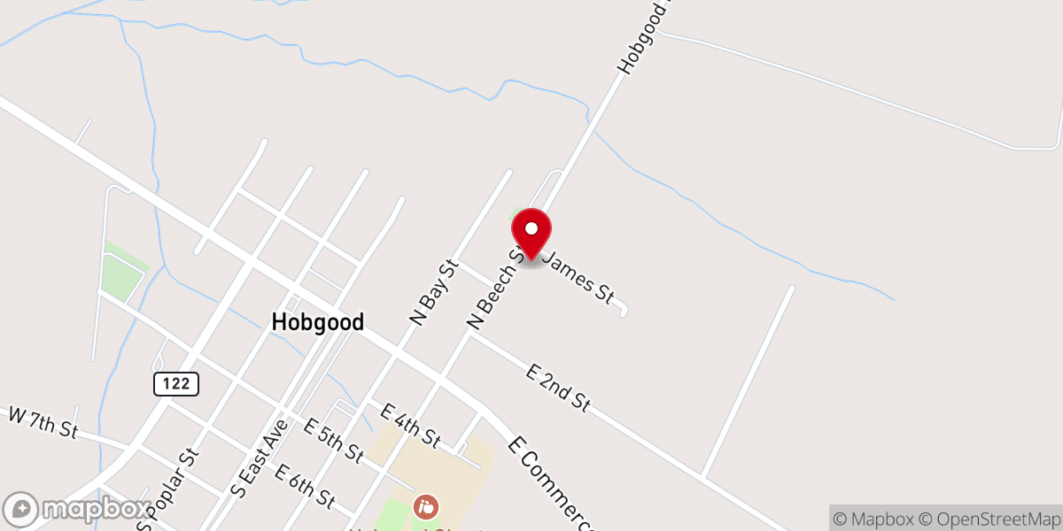 Map showing location of Long's Chapel Church