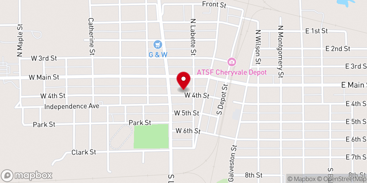 Map showing location of Nazarene Parsonage
