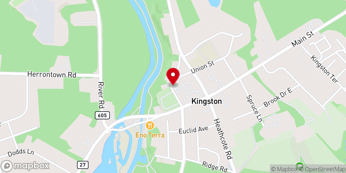 Map showing location of Kingston United Methodist Church
