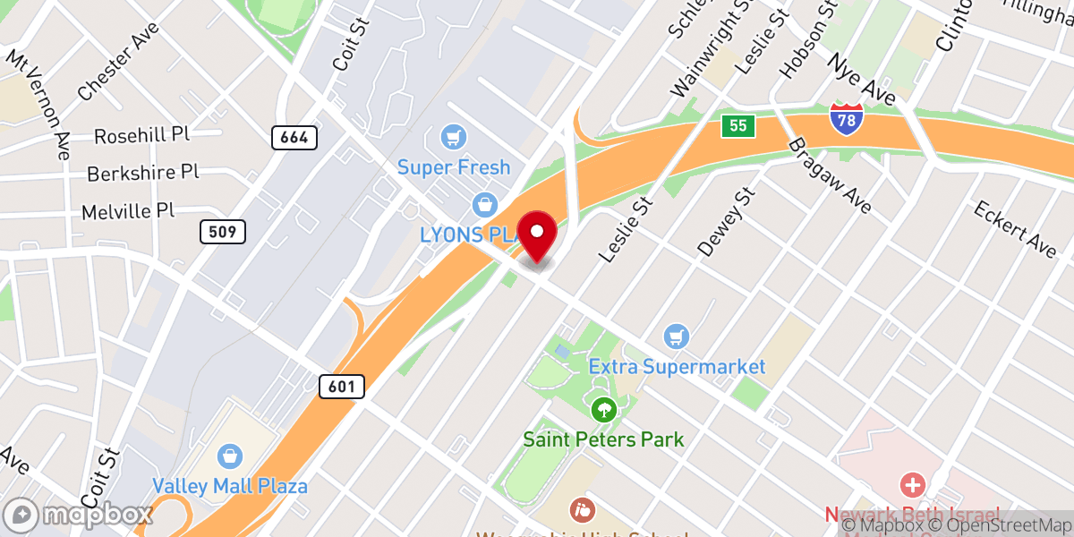 Map showing location of Union Chapel African Methodist Episcopal Church