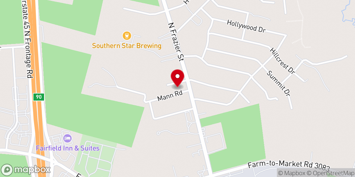 Map showing location of Calvary Baptist Church