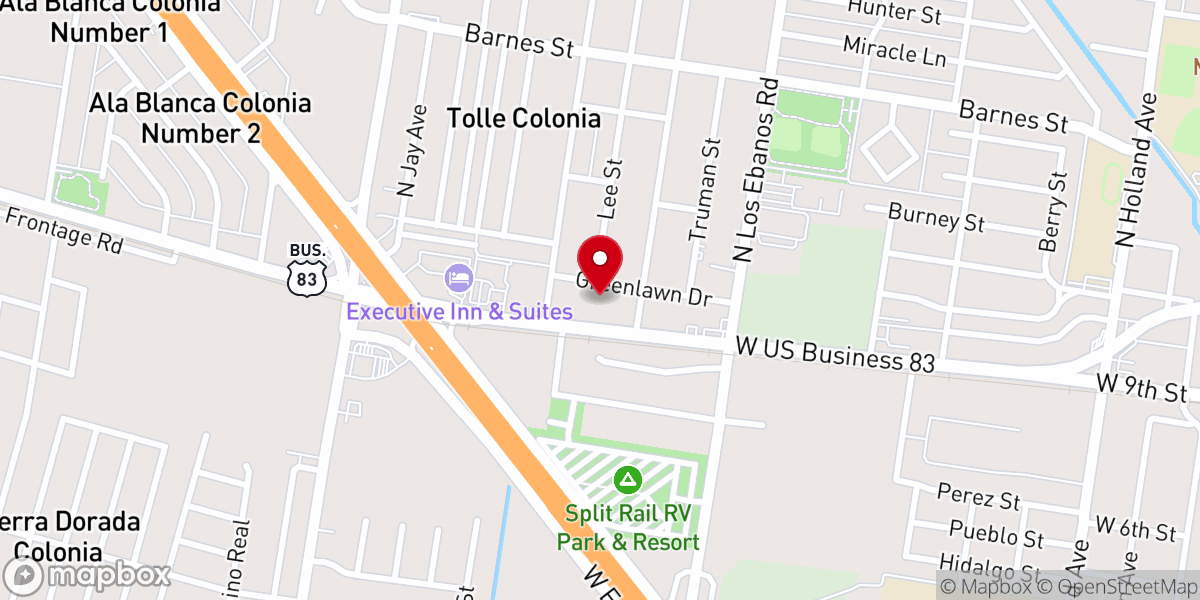 Map showing location of Iglesia de Cristo West 83