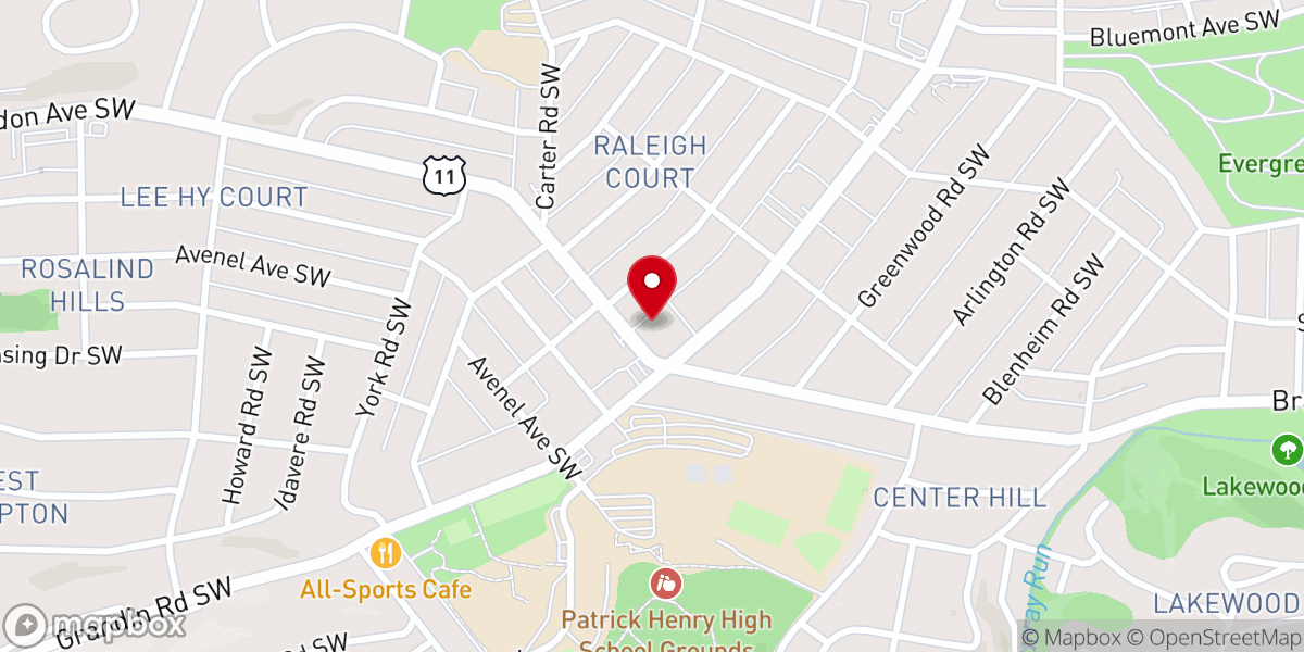 Map showing location of Christ Lutheran Church