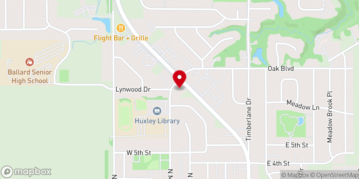 Map showing location of Ballard Creek Church