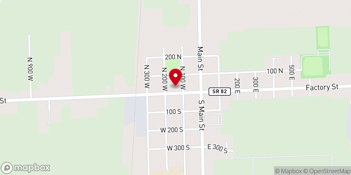 Map showing location of Garland Tabernacle