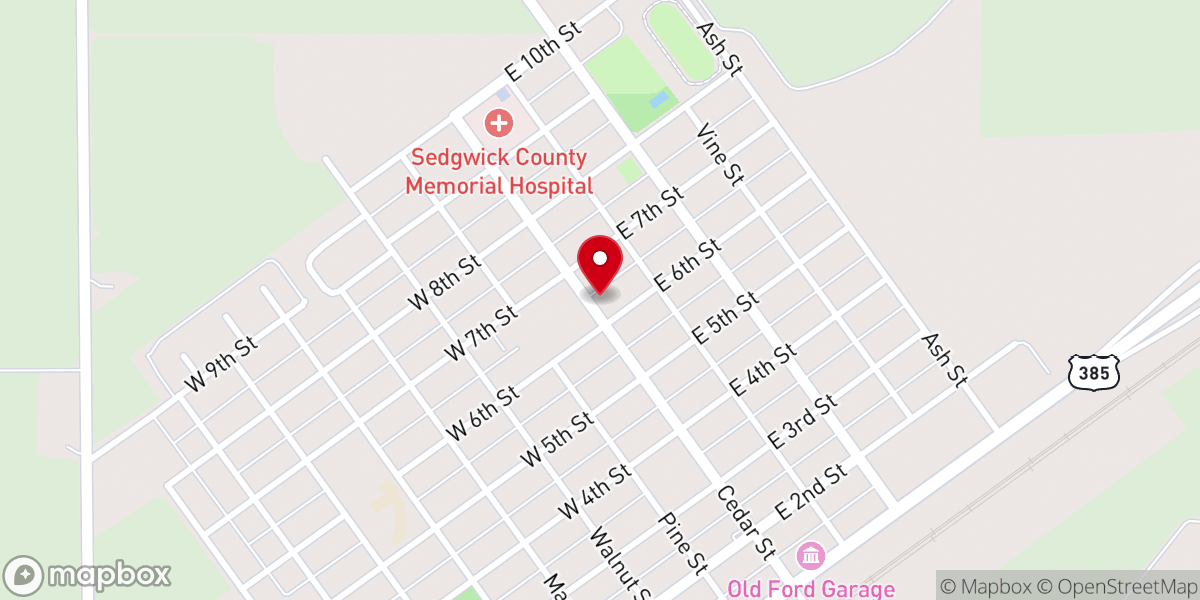 Map showing location of Grace Baptist Church
