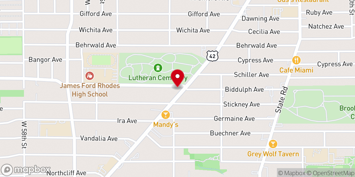 Map showing location of Pearlbrook Church of God