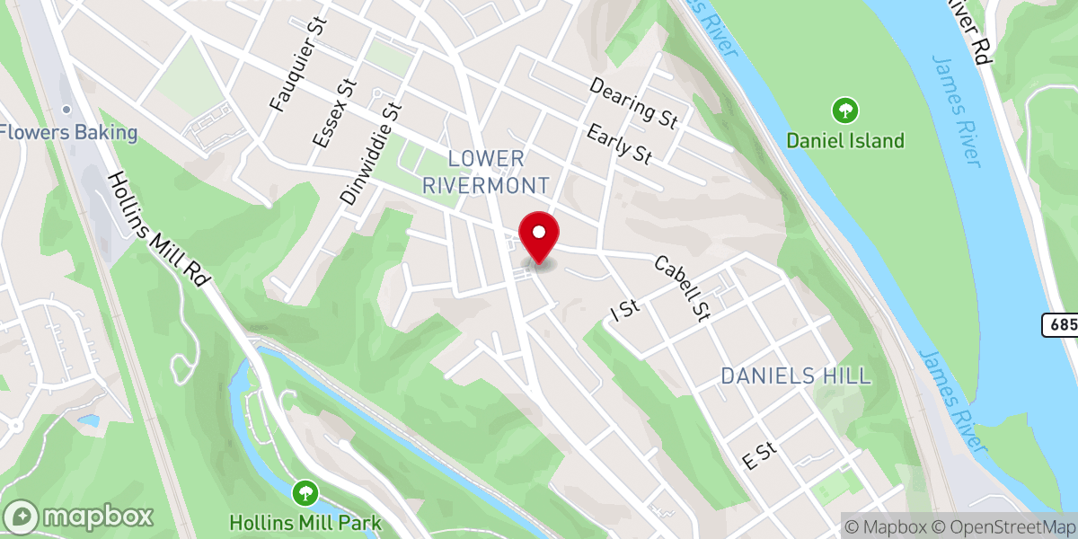 Map showing location of Immanuel Christian Church
