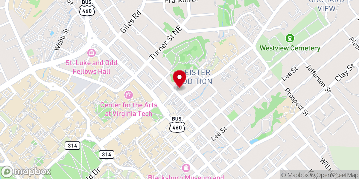 Map showing location of St Phillips Anglican Church